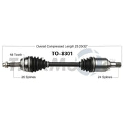 TO-8301 CV Axle Shaft