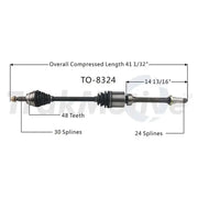 TO-8324 CV Axle Shaft