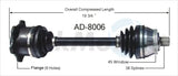 AD-8006 CV Axle Shaft