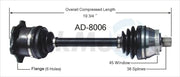 AD-8006 CV Axle Shaft