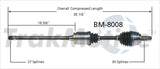 BM-8008 CV Axle Shaft
