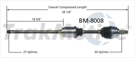 BM-8008 CV Axle Shaft