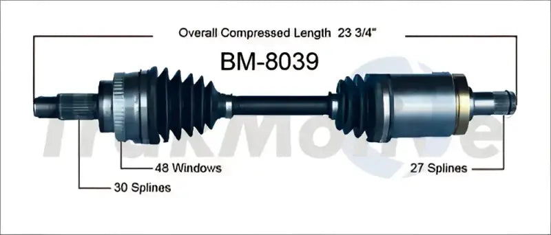 BM-8039 CV Axle Shaft