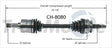 CH-8080 CV Axle Shaft