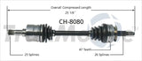 CH-8080 CV Axle Shaft