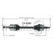 CH-8080 CV Axle Shaft