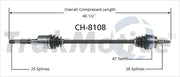CH-8108 CV Axle Shaft