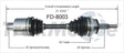 FD-8003 CV Axle Shaft