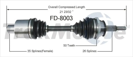FD-8003 CV Axle Shaft