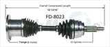FD-8023 CV Axle Shaft by Trakmotive