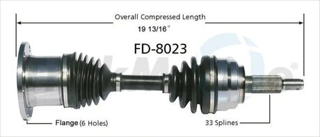 FD-8023 CV Axle Shaft by Trakmotive
