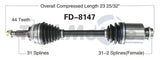 FD-8147 CV Axle Shaft