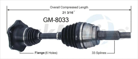 GM-8033 CV Axle Shaft