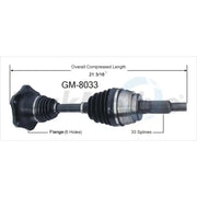 GM-8033 CV Axle Shaft