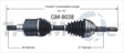 GM-8038 CV Axle Shaft