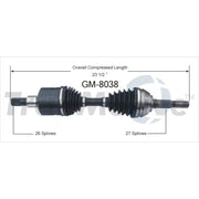 GM-8038 CV Axle Shaft