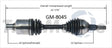 GM-8045 CV Axle Shaft