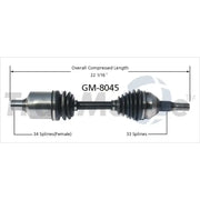 GM-8045 CV Axle Shaft