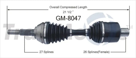 GM-8047 CV Axle Shaft