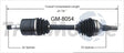 GM-8054 CV Axle Shaft