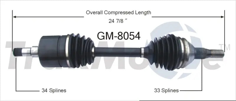 GM-8054 CV Axle Shaft