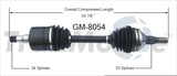 GM-8054 CV Axle Shaft