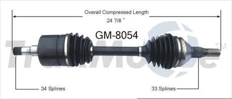 GM-8054 CV Axle Shaft