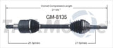 GM-8135 CV Axle Shaft