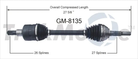 GM-8135 CV Axle Shaft