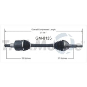 GM-8135 CV Axle Shaft