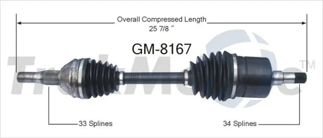 GM-8167 CV Axle Shaft