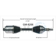 GM-8206 CV Axle Shaft