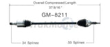 GM-8211 CV Axle Shaft