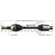GM-8238 CV Axle Shaft
