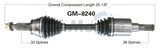 GM-8240 CV Axle Shaft by Trakmotive