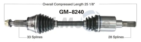GM-8240 CV Axle Shaft by Trakmotive