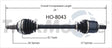 HO-8043 CV Axle Shaft