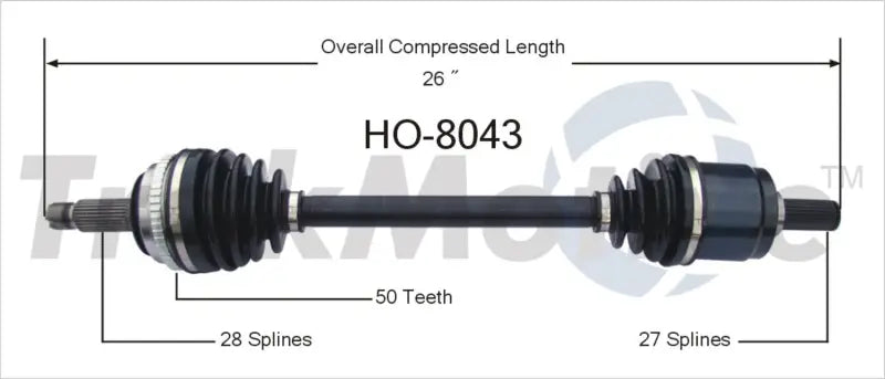 HO-8043 CV Axle Shaft