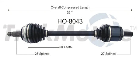 HO-8043 CV Axle Shaft