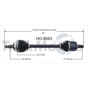 HO-8043 CV Axle Shaft