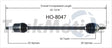 HO-8047 CV Axle Shaft