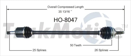 HO-8047 CV Axle Shaft
