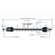 HO-8047 CV Axle Shaft
