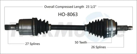 HO-8063 CV Axle Shaft