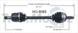 HO-8089 CV Axle Shaft