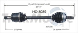 HO-8089 CV Axle Shaft