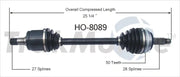 HO-8089 CV Axle Shaft