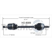 HO-8089 CV Axle Shaft