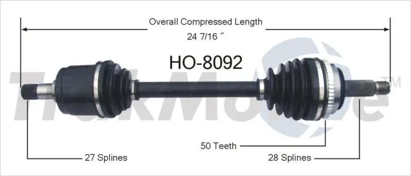 HO-8092 CV Axle Shaft