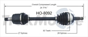 HO-8092 CV Axle Shaft